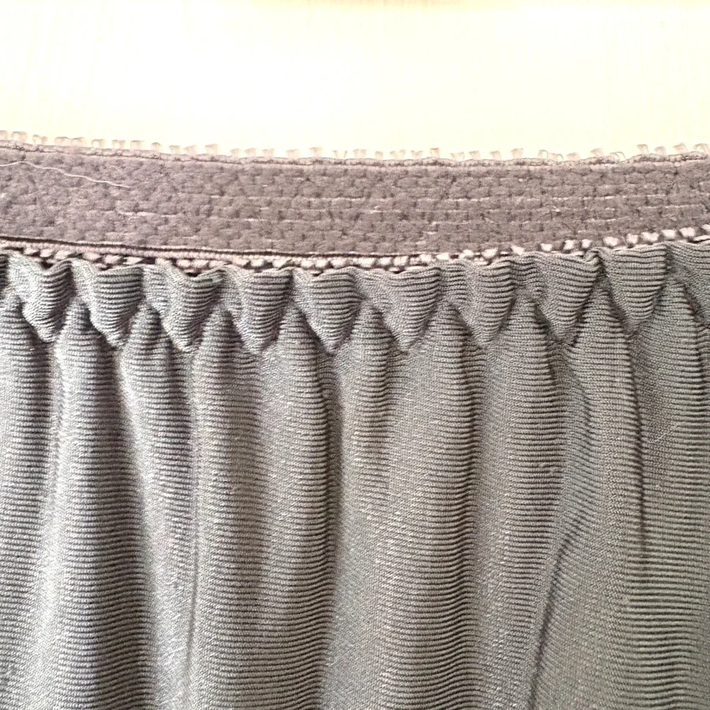 Olga Vintage Black Mini Half Slip Skirt Side Slit Elastic Waist 12409S XL 87